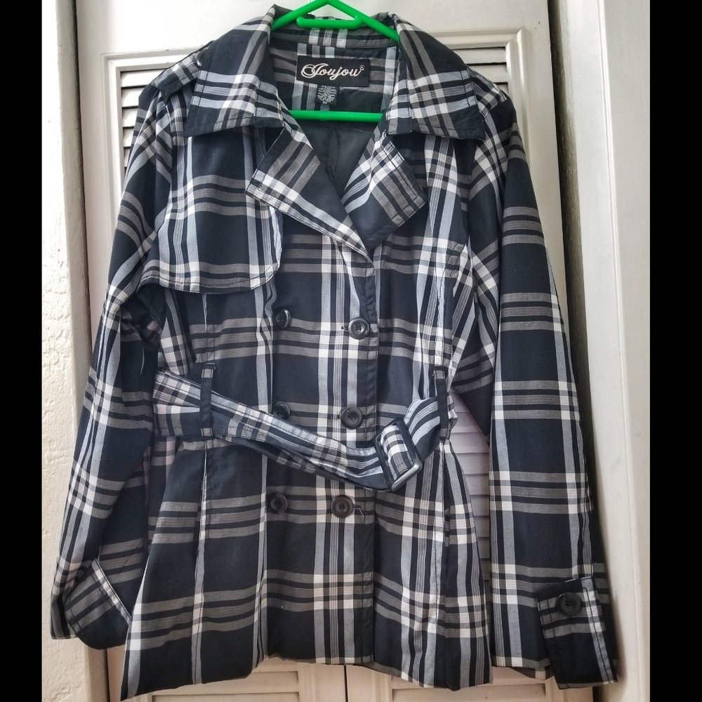 Black and White plaid spring jacket